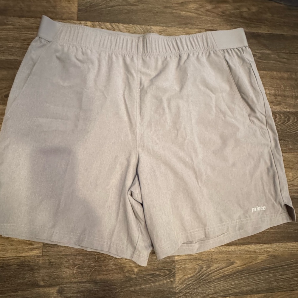 Prince Men’s Athletic Shorts — Light Gray